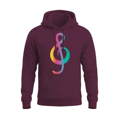 Music Note Unisex Hoodie - Maroon