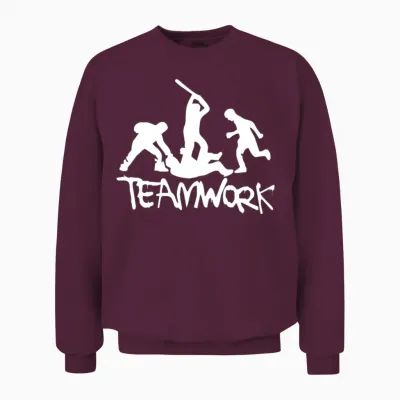Teamwork Funny Unisex Sweatshirt - Maroon