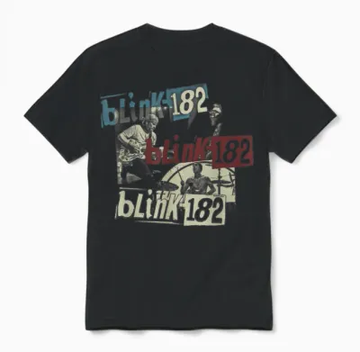 Official Blink-182 Photo Unisex T-Shirt - Black