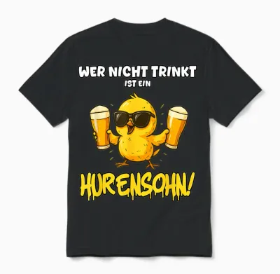 Hurensohn - Malle Outfit 2025 - Apres Ski, Rum & Bombe Unisex T-Shirt - Black