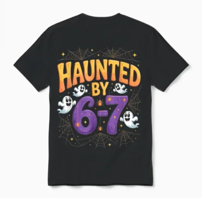 Haunted by 6-7 Funny Halloween 6-7 Costume Unisex T-Shirt - Black