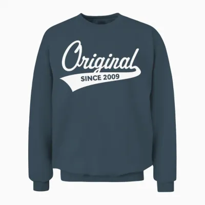 Original Since 2009 (year of Birth, Birthday / W) Unisex Sweatshirt - Dark Heather