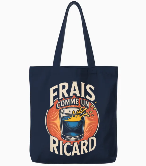 ApĂ©ro Ricard â Fresh as Un Ricard Tote Bags in Navy