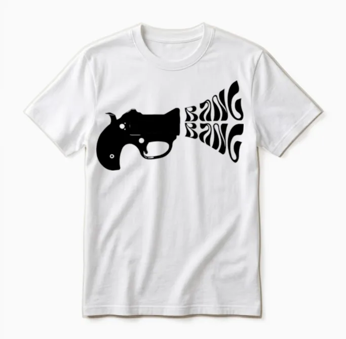 Bang Bang Unisex T-Shirt in White