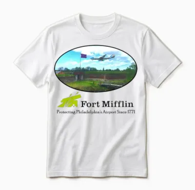 Fort Mifflin- Protecting Philadelphia's Airport Unisex T-Shirt - White