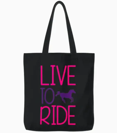 Horse Tote Bags - Black