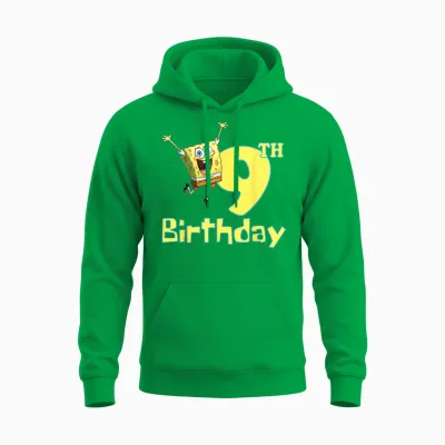 Mademark X Spongebob Squarepants - Spongebob Squarepants 9th Birthday Unisex Hoodie - Irish Green