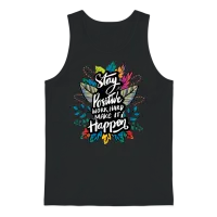 Stay Positive, Work Hard to Make It Happen Unisex Tank Top - Black – 1