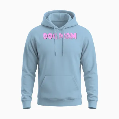 Dog Mom Unisex Hoodie - Light Blue