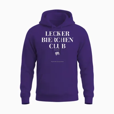 Lecker Bierchen Club. Hopfen Malz Zusammenhalt Lustiges Bier Unisex Hoodie - Purple