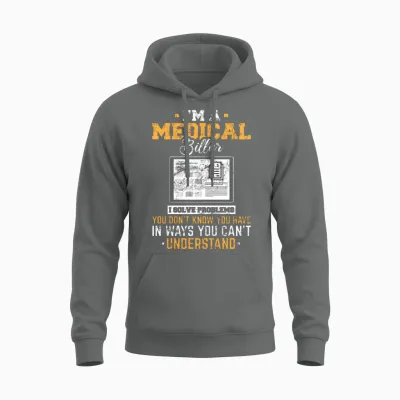 Medical Biller Women Funny Medical Coder Funny Bil Unisex Hoodie - Graphite Heather