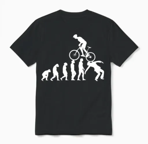 Evolution Mtb Mountain Biking Bike Mountain Bike Unisex T-Shirt in Black
