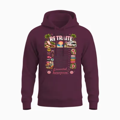 Cadeau Retraitée Femme Original Les Règles De La Retraite Unisex Hoodie - Maroon