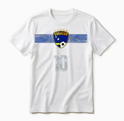 Retro Curacao Flagge Curacaoan Pride Lovers Unisex T-Shirt - White