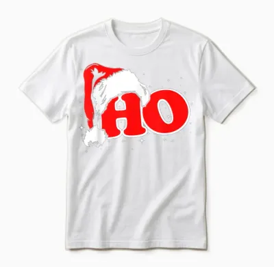 Funny, Retro, Ho, Christmas, Santa Where My Hos At, Group Unisex T-Shirt - White