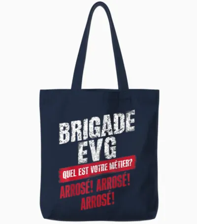 Evg Team, Brigade Evg Married, Evg Original, Evg Funny Humor T-Shirt, Black, S Tote Bags - Navy