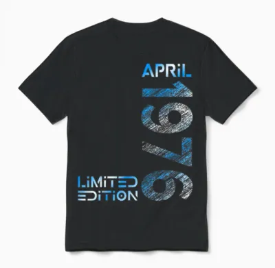 Limited Edition April 1976 Mann Frau 50. Geburtstag Unisex T-Shirt - Black