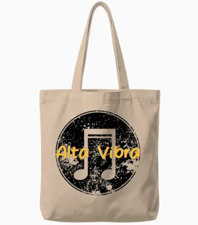 Alta Vibra Neon Script Tote Bags - Natural