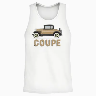 Coupe Stone Brown Unisex Tank Top - White