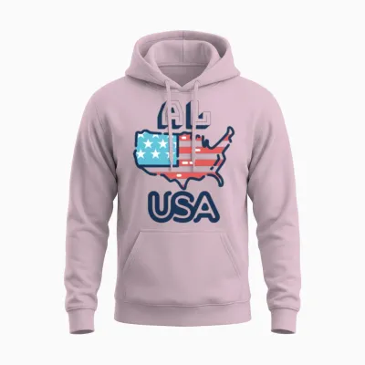 Al, Usa, Alabama Unisex Hoodie - Light Pink