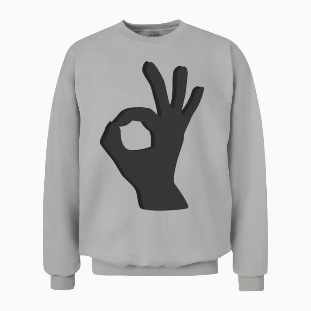 Ok Hand Unisex Sweatshirt in Ash