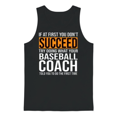 Funny Baseball Coach Saying Gift Unisex Tank Top - Black