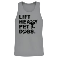 Lift Heavy Pet Dogs - Dog Sayings Unisex Tank Top - Sport Grey – 2