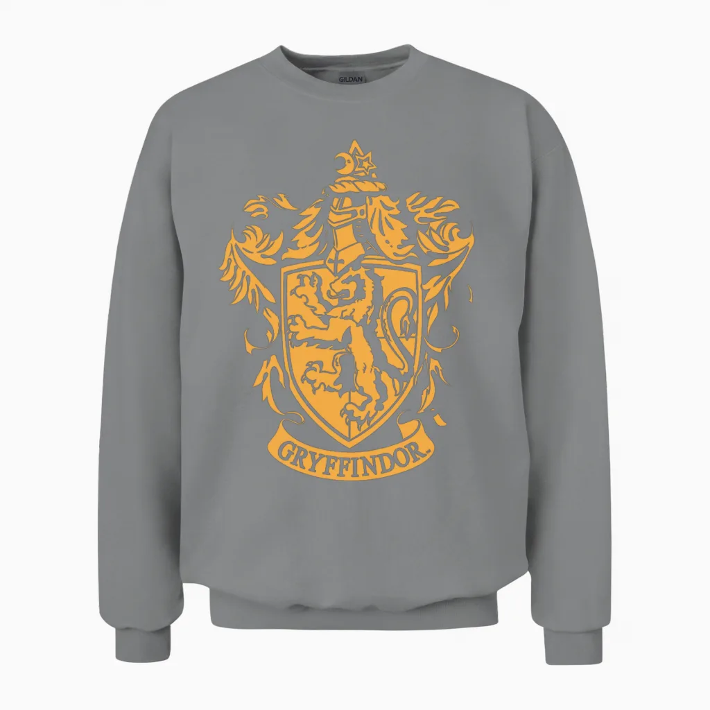 Harry Potter Gryffindor Coat of Arms Unisex Sweatshirt in Sport Grey