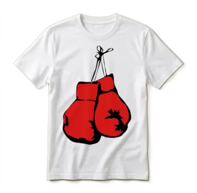 Hanging Boxing Gloves Unisex T-Shirt - White
