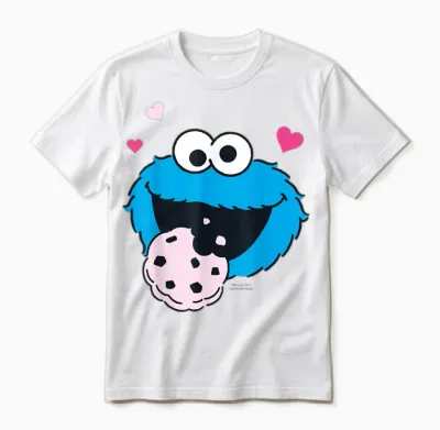 Sesame Street - Cookie Monster Unisex T-Shirt - White