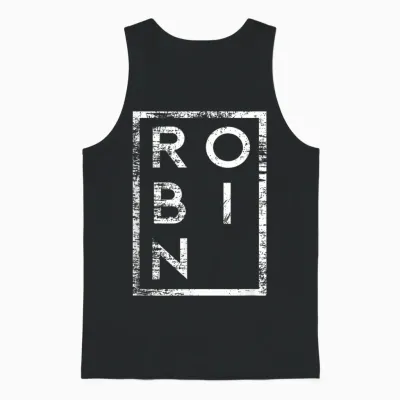 Robin Minimalismus Unisex Tank Top - Black