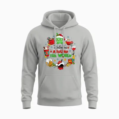 Drinking Around the World Family Christmas Vacation Unisex Hoodie - Ash