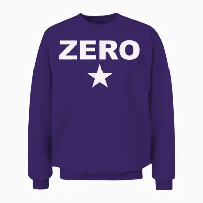 Grunge Alternative Zero Star 90s Rock Band Music Unisex Sweatshirt - Purple