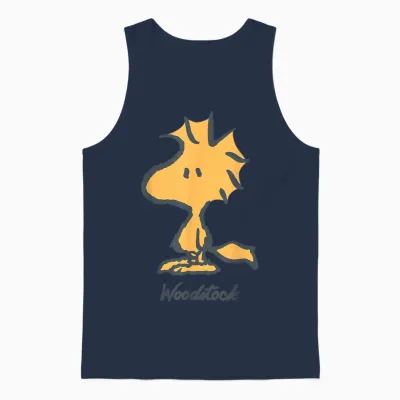 Peanuts - Woodstock Oversized T-Shirt, Black, S Unisex Tank Top - Navy