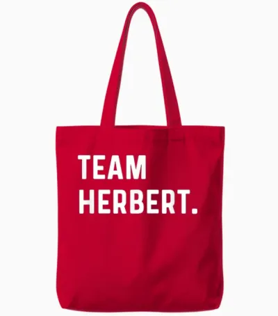 Mannschaft Herbert Tote Bags - Red