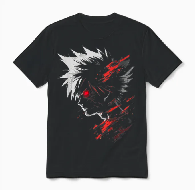 @n!my Anime Manga Pattern Art Anime T-Shirt, Black, Unisex-Adults, Unisex-Children, Short Sleeve, T-Shirt, Anime, S Unisex T-Shirt in Black
