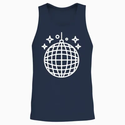 Disco at the Party Funny Unisex Tank Top - Navy