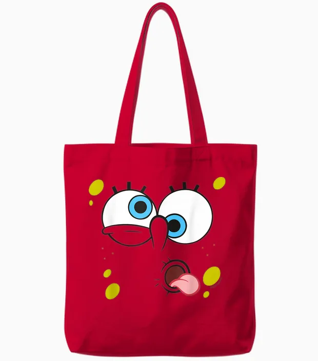 Sponge Bob - Squarepants Character Tote Bags in Red