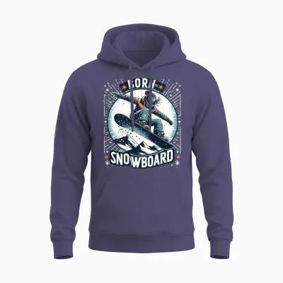 Born to Snowboard Snowboarder Winter Sports Unisex Hoodie - Heather Sport Dark Navy