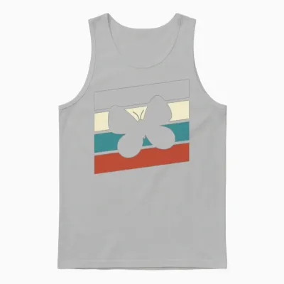 Butterfly Retro Unisex Tank Top - Ash