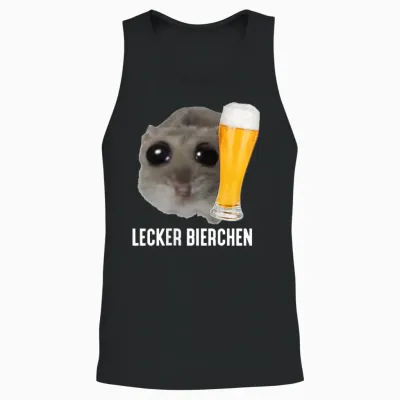 Tasty Beer X Sad Hamster Meme Beer Wheat Beer White Beer T-Shirt, Black Unisex Tank Top - Black