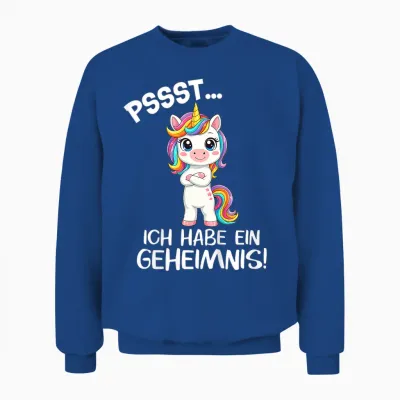 Ich Habe Ein Geheimnis Ich Werde Große Schwester Einhorn Unisex Sweatshirt - Royal
