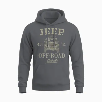 Jeep 4x4 off Road Spirit Unisex Hoodie - Charcoal