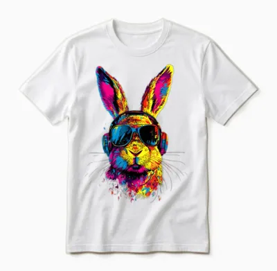 Lapin Avec Lunettes De Soleil Lapin Des Champs Doux Lapins Unisex T-Shirt - White