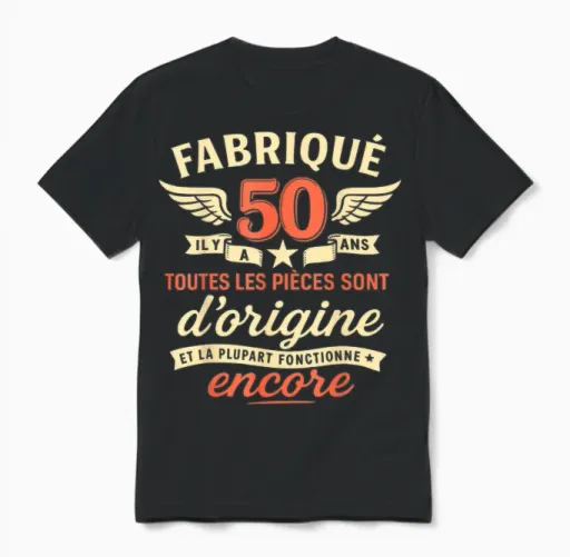 50th Birthday Man Woman 50 Years 1975 Funny Gift Unisex T-Shirt - Black