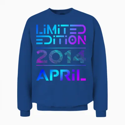 Limited Edition April 2014 Junge Mädchen 12. Geburtstag Unisex Sweatshirt - Royal