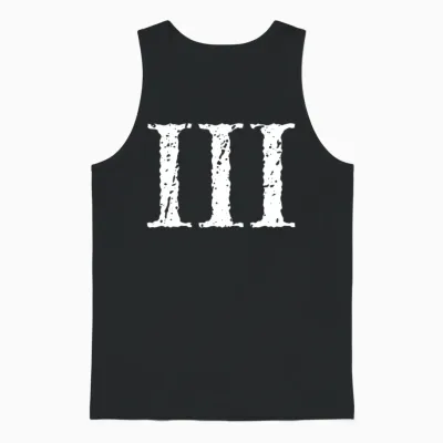 Roman Numeral 3 Iii ~ Three Unisex Tank Top - Black