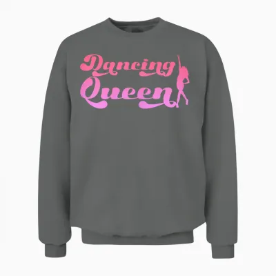 Women's Dancing Queen | Dance Music | Party Dancer T-Shirt, Black Unisex Sweatshirt - Graphite Heather