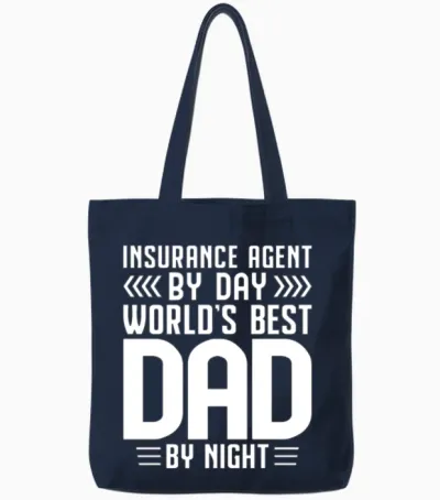 Funny Broker Tote Bags - Navy