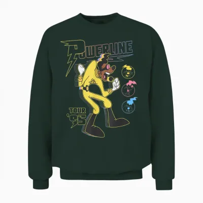 Disney a Goofy Movie Powerline Tour '95 Retro Neon Unisex Sweatshirt - Forest